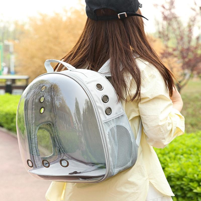 1Pcs Pet Carrier Bag Capsule Bag Large Capacity Cat Bag Carrier Portable Pet Outdoor Travel Transparent Backpack For Dog Cat