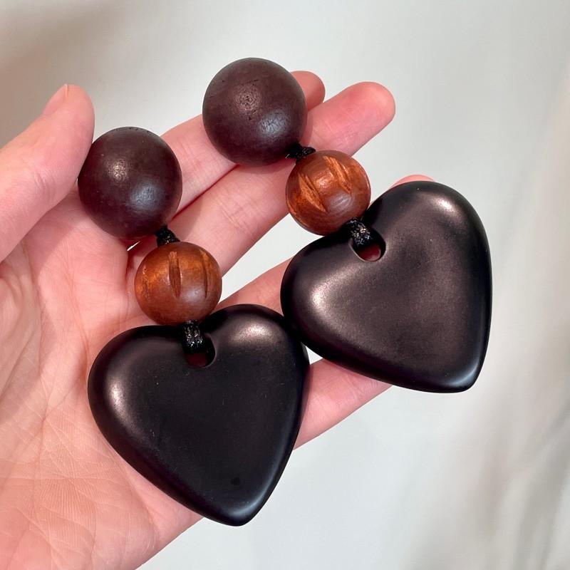 Natural tiger's eye stone series stud earrings for women Maillard exquisite retro earrings niche light luxury high-end temperament earrings