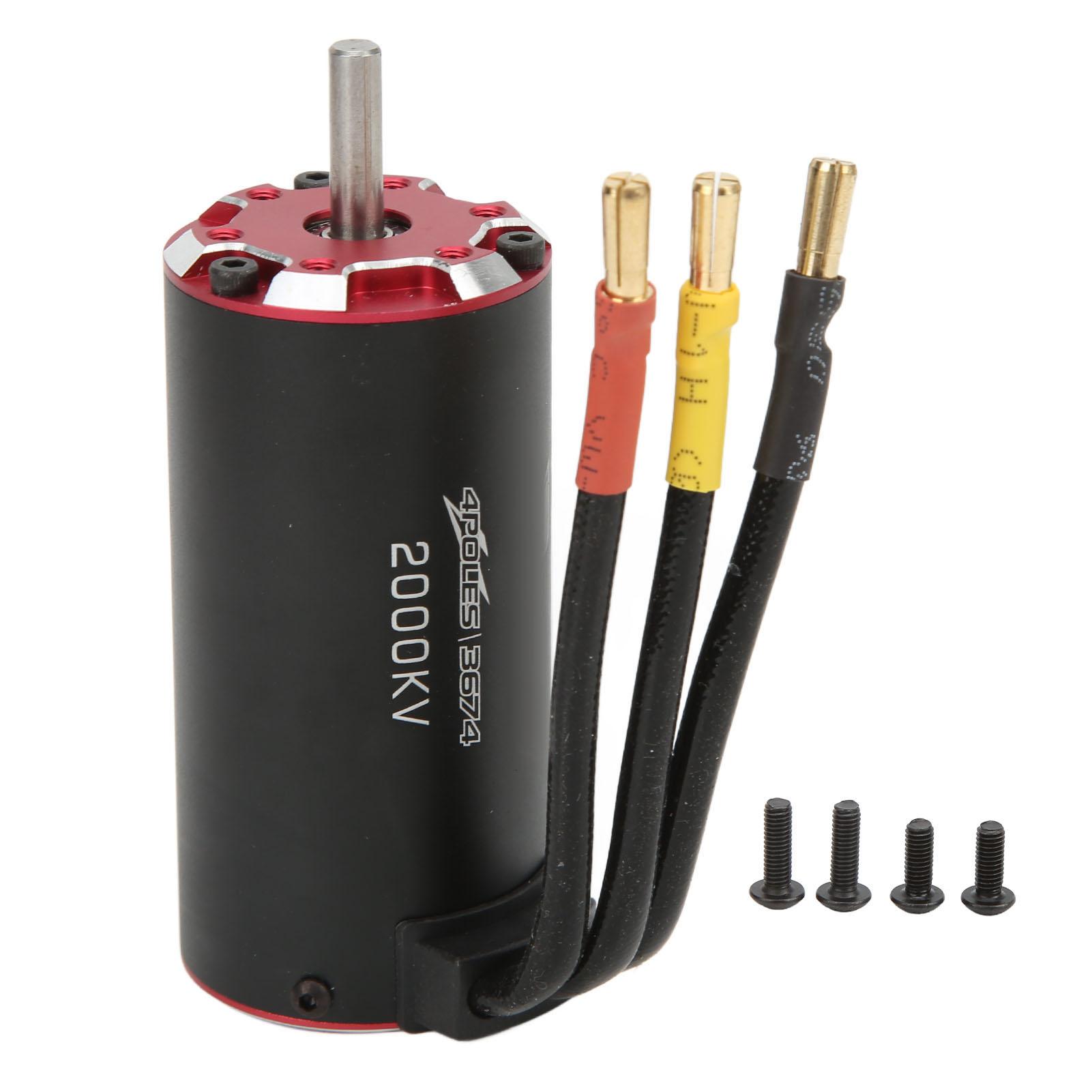 

V2 3674 2000KV 4 Pole Supersonic Brushless Motor for Traxxas 18 110 RC Car Brushless Sensor Motor
