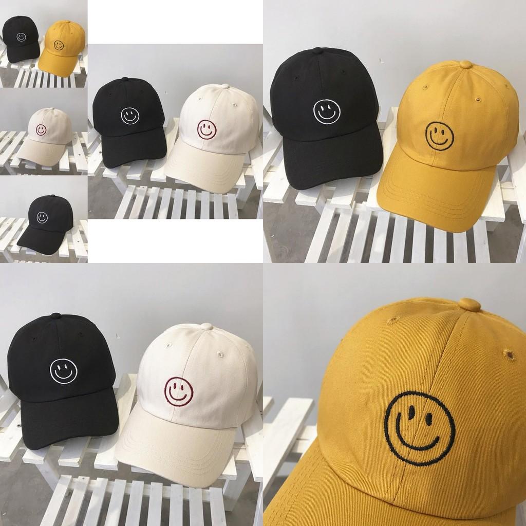 Soft Top Smiley Face Baseball Cap For Women Adjustable Breathable Hat For All Seasons