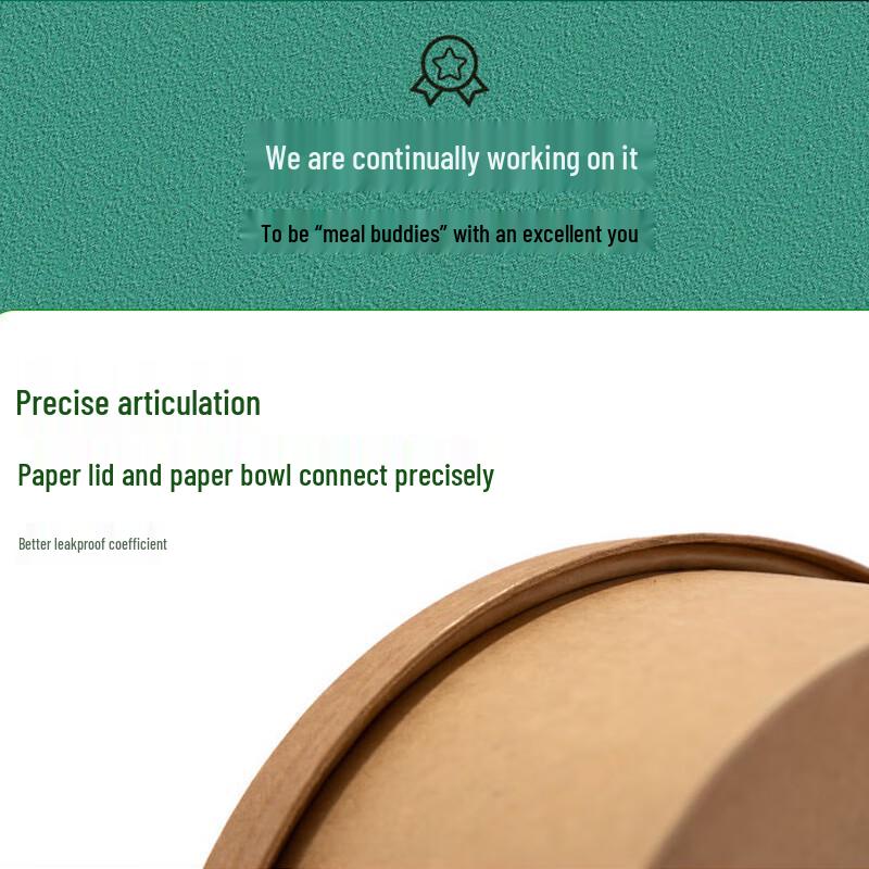 Disposable Kraft Paper Food Containers and Lids