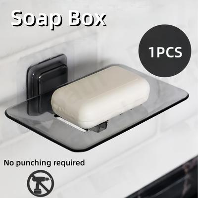 חדר רחצה צמוד קיר מקלחת קופסת סבון צלחת אחסון צלחת מחזיק מגש מחזיק סבון אביזרי מתלה