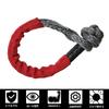 Two Flexible Soft Shackles with Protective lbs Recovery Rope Strap for SUV Towing 1/2" Sleeves, 38,000 (Red)
