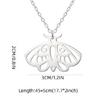 Unisex Aesthetic Punk Style Moth Necklace Elegant Gothic Style Necklace with Animal Pattern Pendant for Fashion Lovers