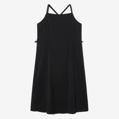 Seersucker Woven Long Dress Black Fs2oph2153fblk