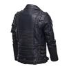 Men's Windproof PU Leather Jacket with Multiple Zippers - European & American Style Outerwear