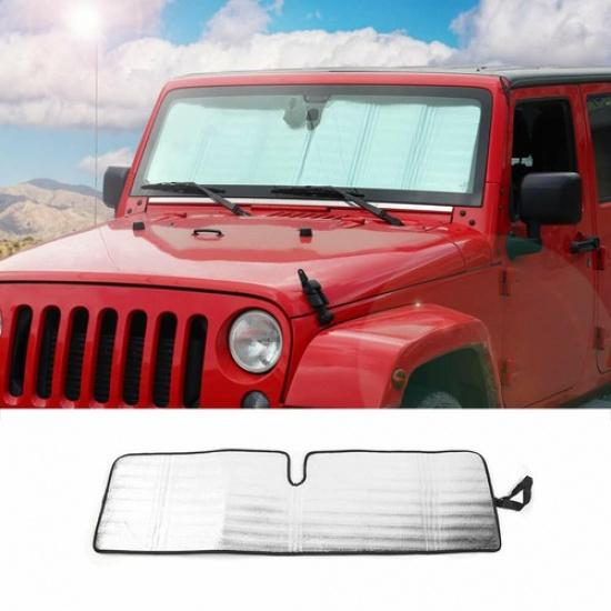 Front Windshield Sunshade Visor Mat Heat Shield for Jeep TJ JK 1997-2017