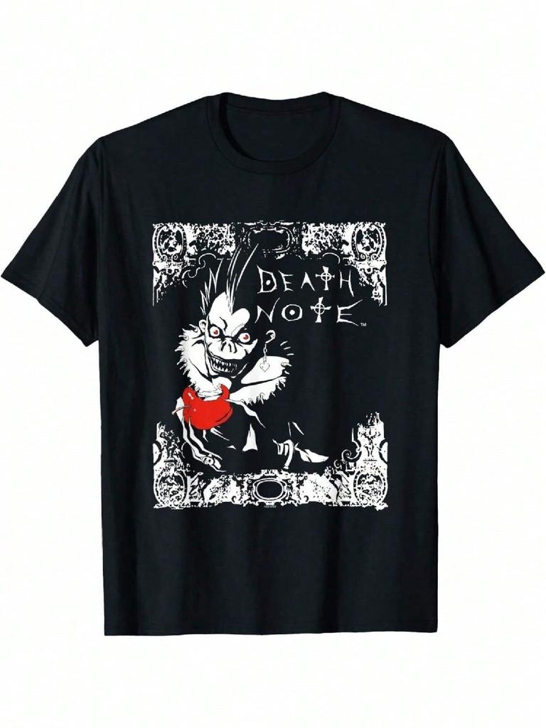 Deaths Notes Ryuk Apple And Logo Filigree Anime T-Shirt