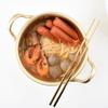 Korean Ramen Pot Good Thermal Conductivity Lightweight Stackable Portable Ramen Pot with Lid for Home Camping Hiking