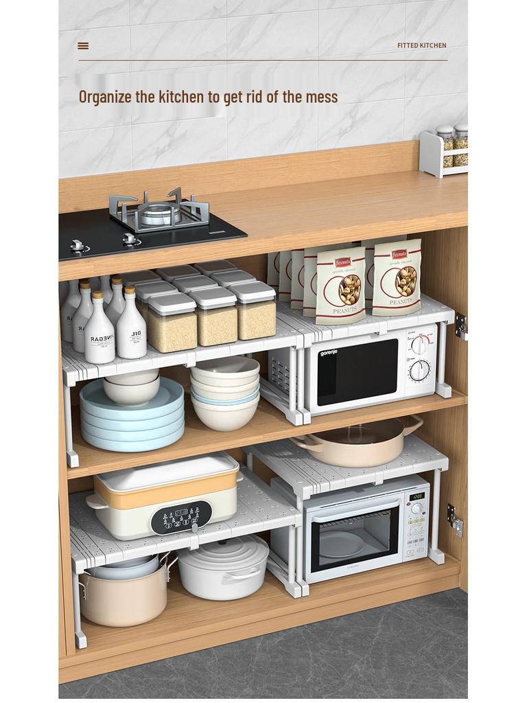 Retractable Nail-Free Storage Rack for Wardrobes and Cabinets
