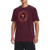 Under Armour Project Rock Globe T-shirt 'Burgundy' Men's 1373746-600