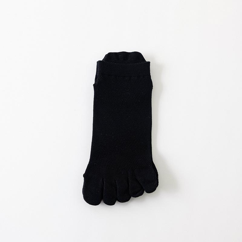 Men's Summer Thin Pure Cotton Boneless Short Socks, Sweat-absorbing Mesh Breathable, Antibacterial and Deodorizing Toe Separation Socks