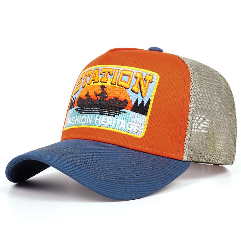 New Station Small Boat Truck Hat Street Dance Hiphop Hat Outdoor Cycling Sunshade Baseball Hat Mesh Hat Unisex