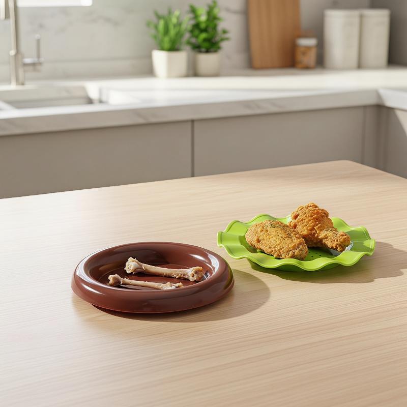 Stackable5/ 7Th Floor Hamburg Dinner Plate Stackable Dinner Plate Bone Spit Plate Interesting Sauce Container Table Decoration