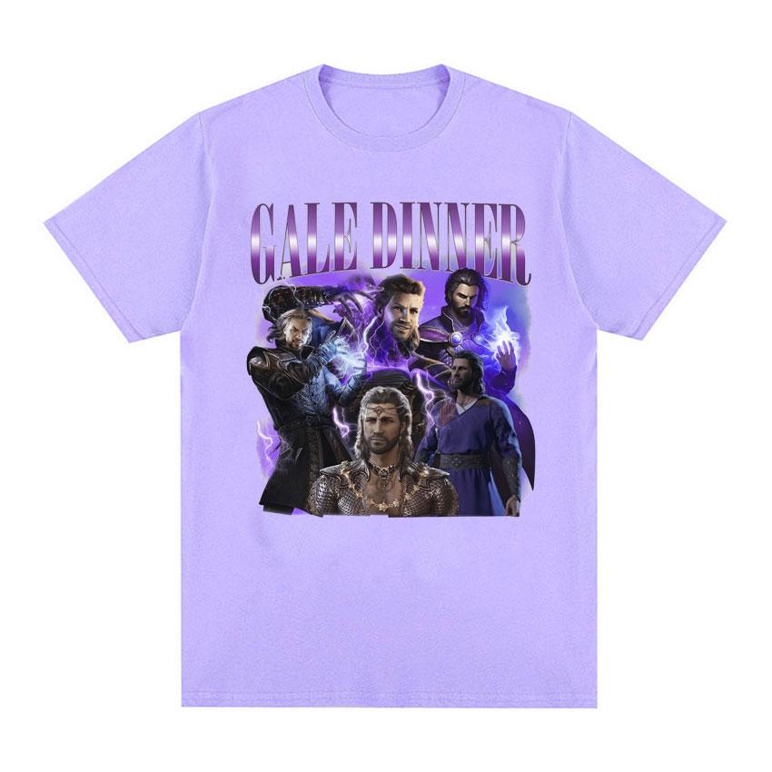 Limited Gale Dinner Baldurs Gate 3 Graphic T Shirts Men's Vintage Fashion Oversized Cotton Tops T-shirt Unisex Gothic Streetwear
