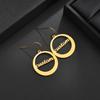 Atoztide Personalized Customized Round Star Name Earring Stainless Steel For Women Girl Fashion Eardrop Birthday Jewelry Gift