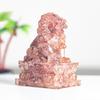 Resin Filled Natural Quartz Lion Figurine With Elegant Home Decor Gift For Adults