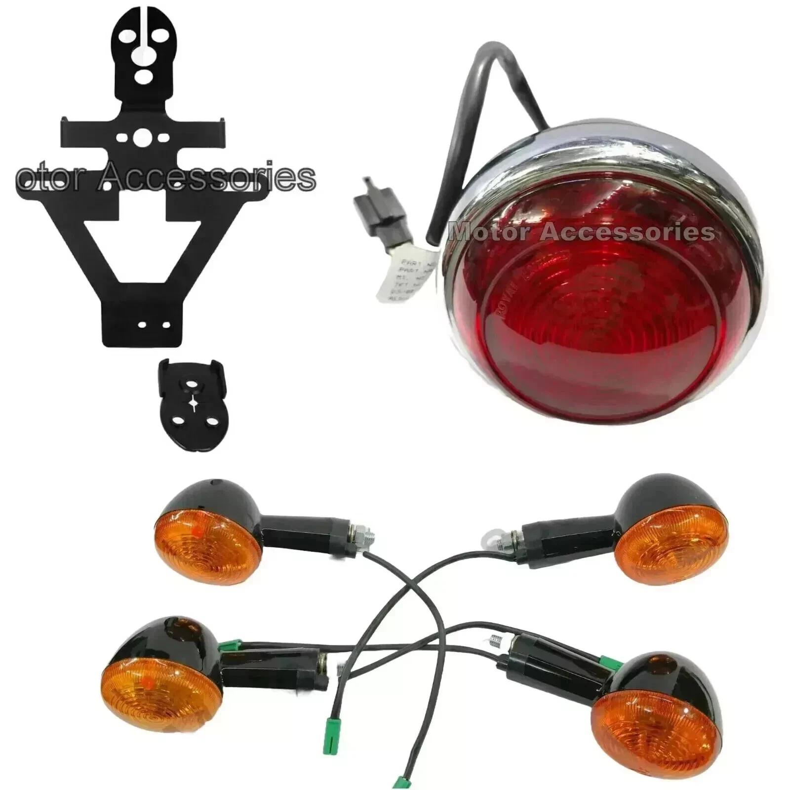 Подходит для Royal Enfield Super Meteor 650 Крепление номера 4X Комбинация заднего фонаря и указателей поворота