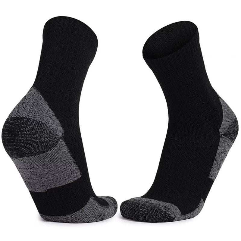 High-End Quality Professional Sports Socks for Men and Women, Warm, Breathable, Deodorizing, Mid-Calf Outdoor Hiking Socks, Thickened Terry, Meri
