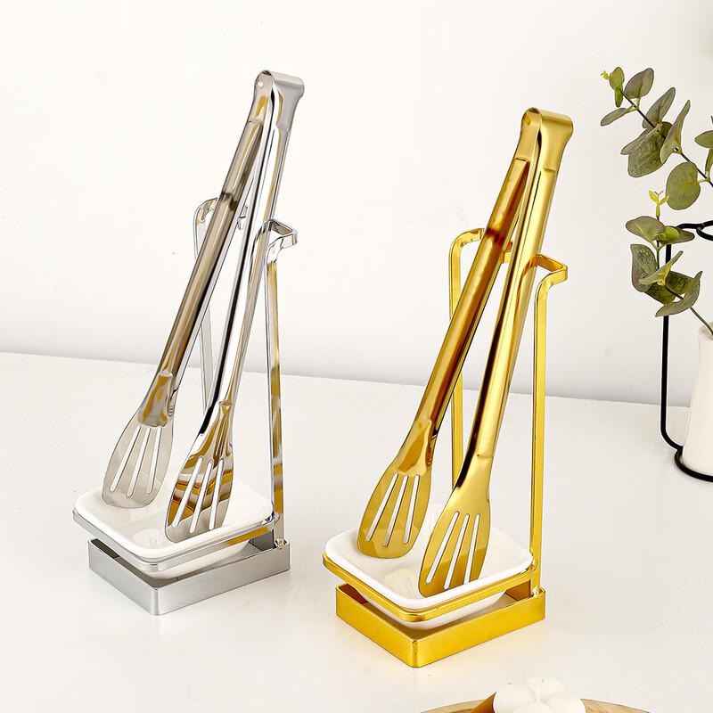 Gold Stainless Steel Storage Rack with Oval Plates