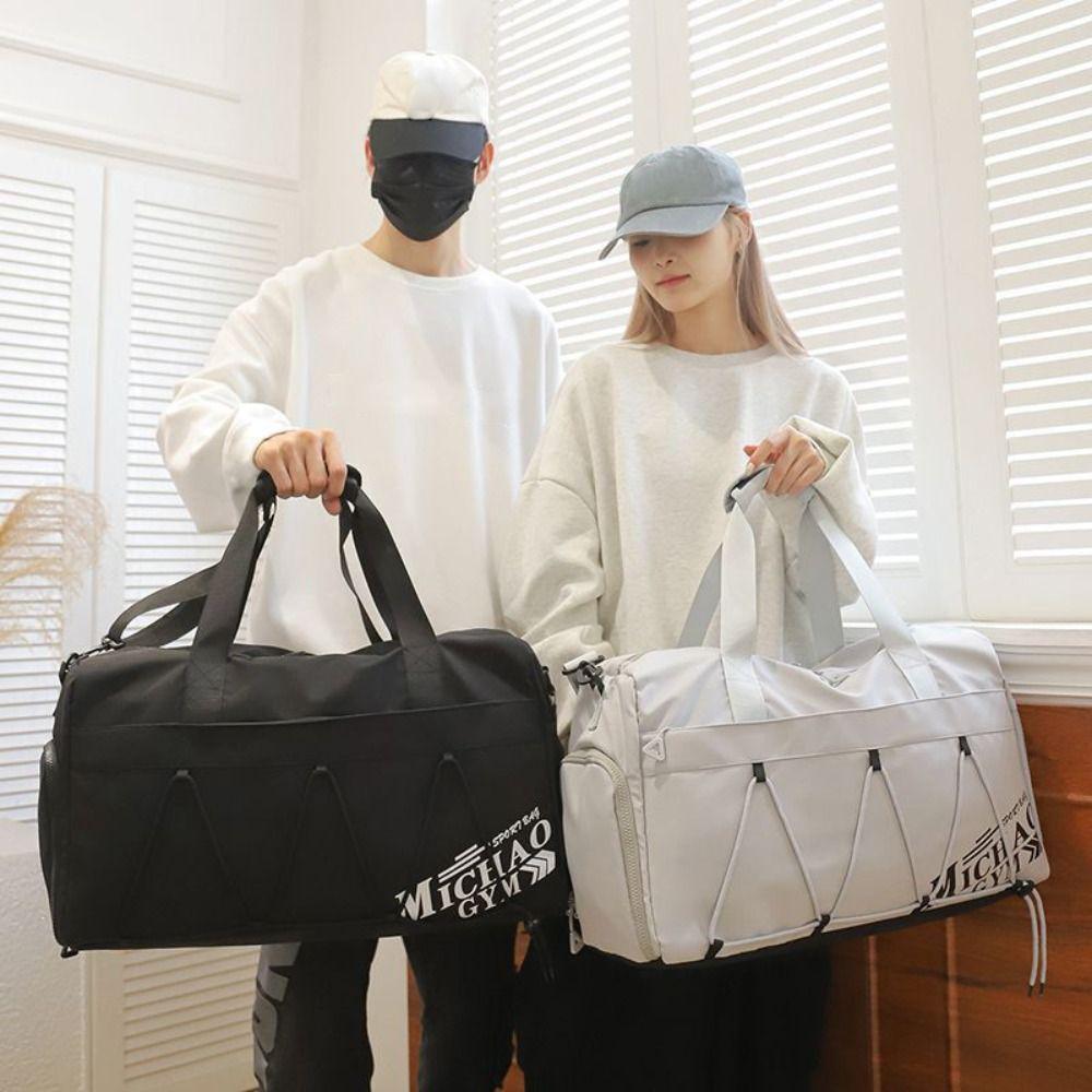 Large Capacity Duffle Travel Handbag Dry Wet Separation with Shoe Compartment Gym Sports Bag Durable Waterproof
