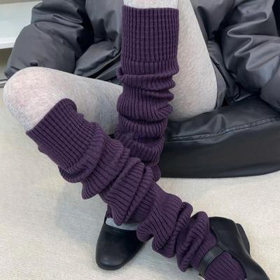 Socks Ballet Yogurt Leg Cover Long Leg Socks Japanese Women Knitted Cotton Winter Warm Leg Warmers Over Knee Tube JK Pile Socks