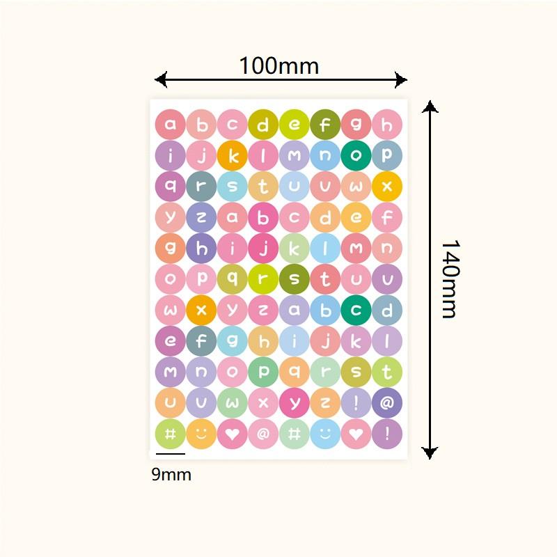 Colorful Small Letter Number Alphabet Kiss Cut  Stickers for Scrapbook Planner Stationery  DIY Arts Crafts