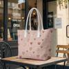 Cute Heart Print Tote Bag Fashion Large Capacity Casual Daily Commuter Shoulder Bag for Women