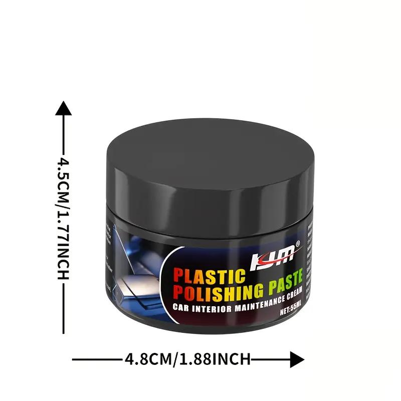 Car Interior Renewal Wax-Plastic Trim Revitalizer and Gloss Enhancer for Dashboards,Panels,Prevents Yellowing of Black Surfaces