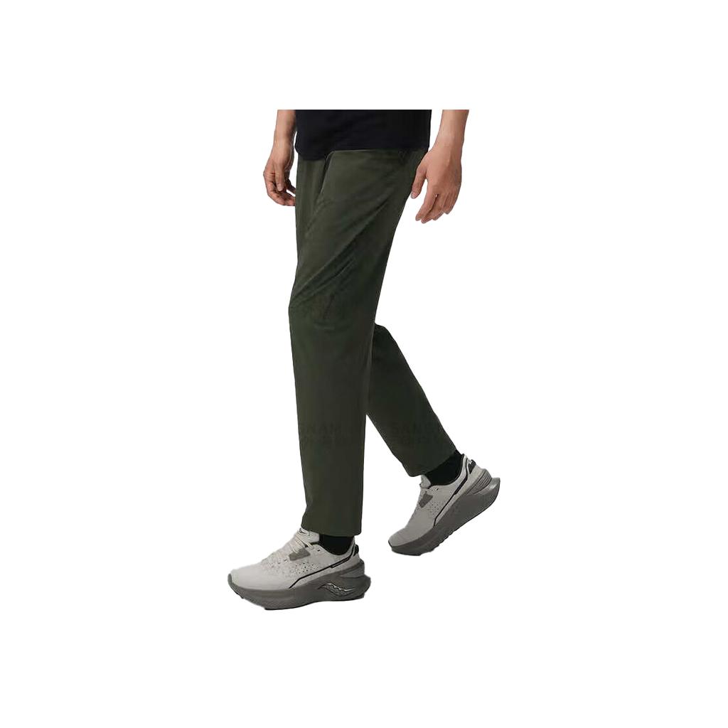 SAUCONY Urban Elastic Low Waist Straight Leg Knitted Sports Pants Men Pants Rock-Gray Army-Green SC2240114C-GE128