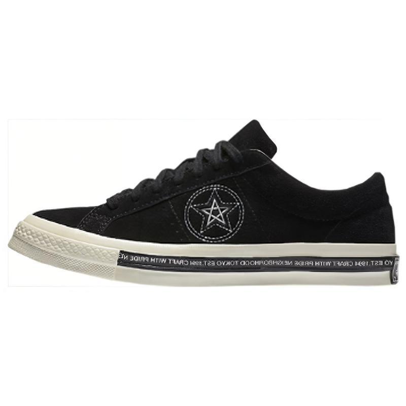 

NEIGHBORHOOD x Converse One Star 74 Нескользящие Легкие Низкие Кеды для Скейтбординга Унисекс Черно-белые 41.5