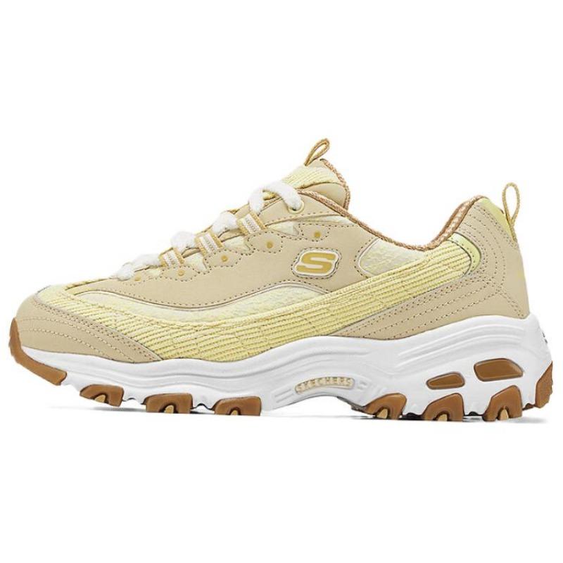 Skechers D LITES 1.0 Women Cushioned Wear-resistant Low Top Dad Shoes Yellow 150242-MUST 35