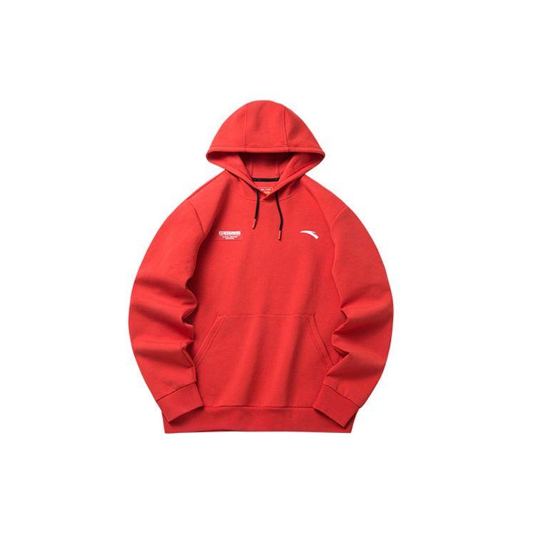 Anta Training Series China Ice & Snow Print Pullover Hoodie Men Hoodie Red 152217741-2