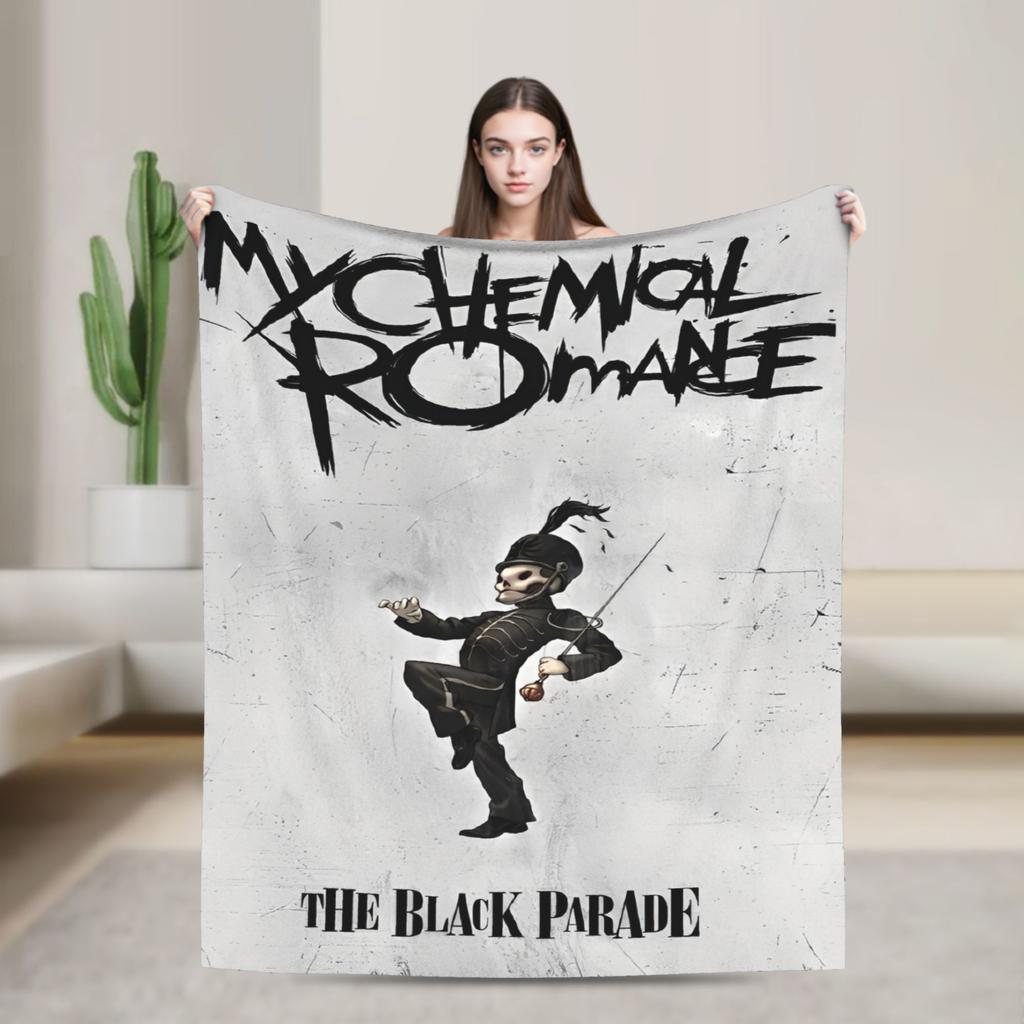 The Black Parade Mantas Tour My Chemical Romance Franela Impresionante Cálida Manta para Cama Cubrecama Invierno