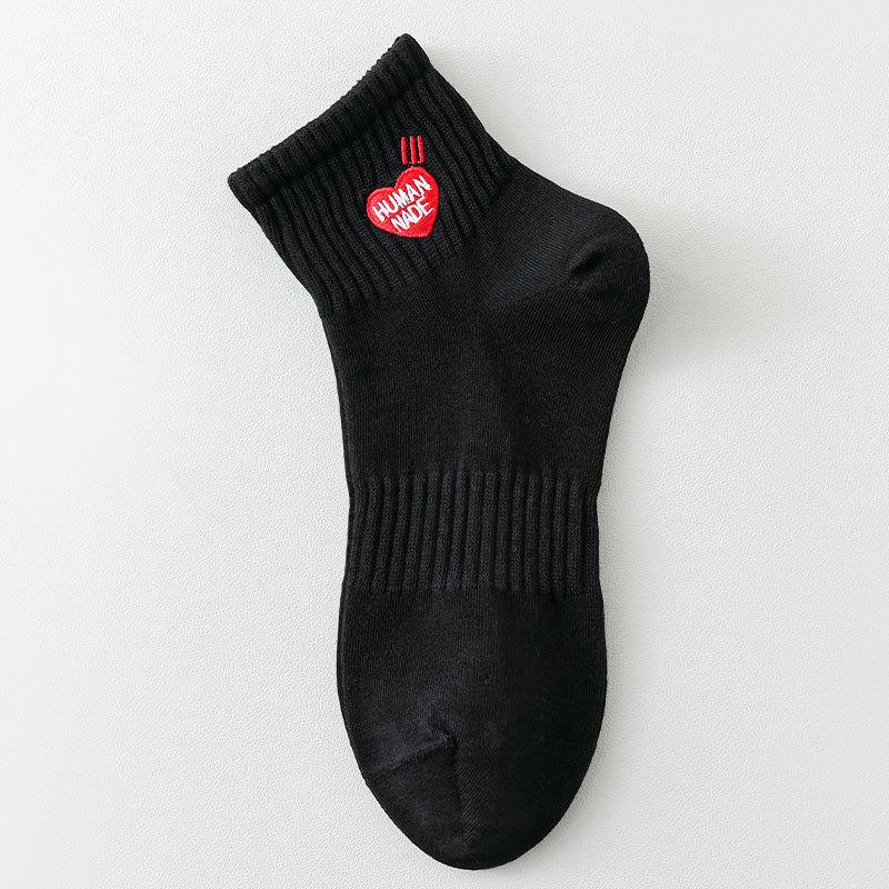 

Women s Summer Thin Love Solid Color Low Top Boneless Short Tube Cotton Socks 1 pair чорний