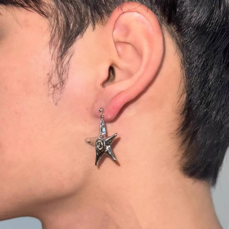 Fashionable Stainless Steel Starfish Earrings Comfortable And Versatile Suitable For Sensitive Skin And All Event