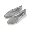 Damen Spitze Zehen Gelee Schuhe, Kristall Hohl Slip-On Tanz Sandalen Clogs
