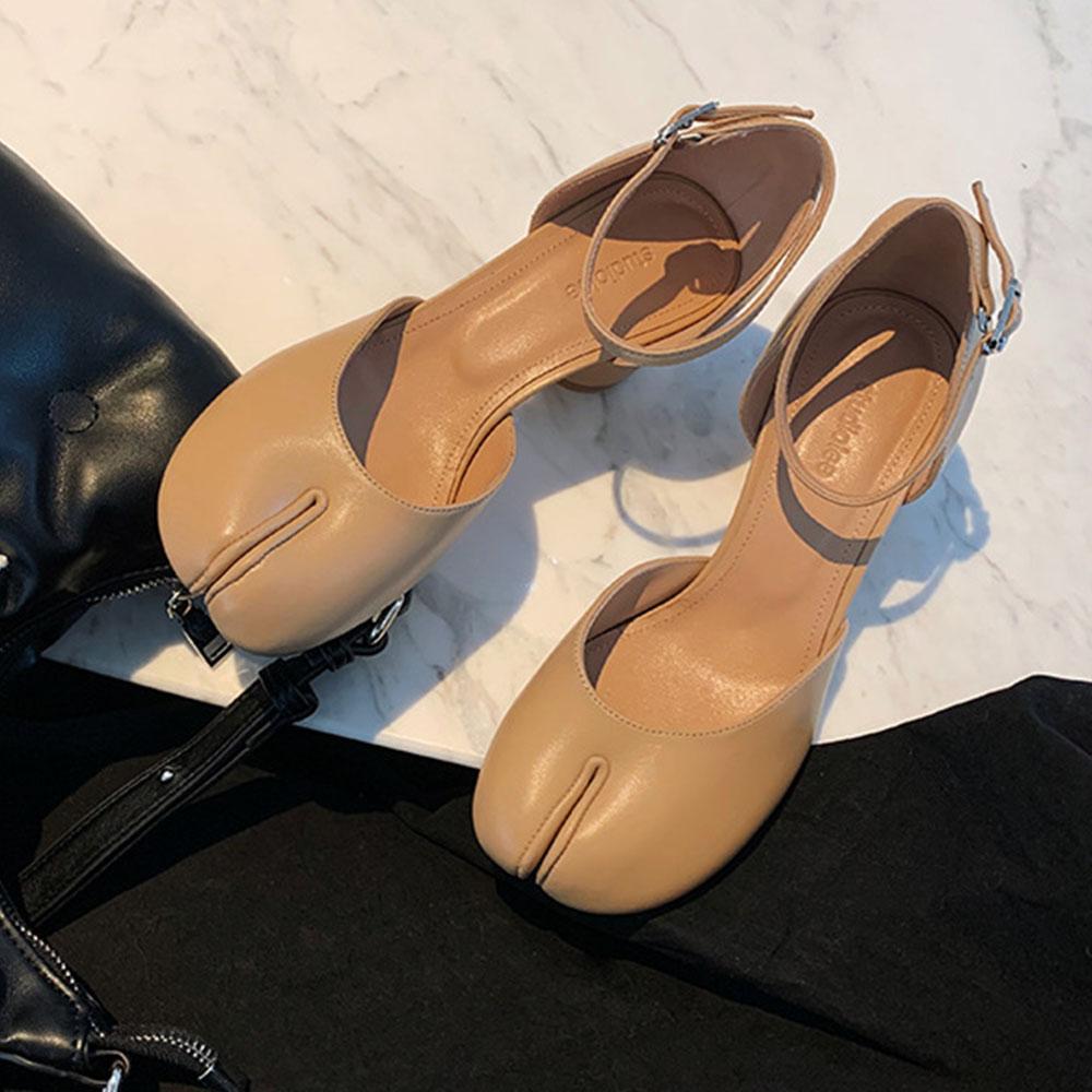 

Женские туфли Мэри Джейн с раздельным носком, круглым высоким каблуком и ремешком с пряжкой, туфли-лодочки цвета потрескавшегося серебра, сексуальные сандалии для вечеринок 40