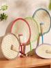 Non-Heritage Bamboo Woven Fan Handmade Fan Rattan Woven Wheat Straw Summer Cattail Fan Light Old Man Baby Old Shanghai Fan