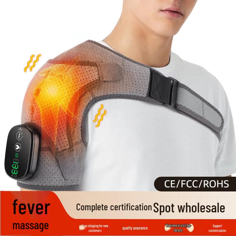 Wireless Heated Shoulder Massager with Vibration Therapy