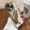 Electroplating Dream Butterfly Quicksand IPhone 16 Mobile Case Gradient Glitter Powder Applicable To Apple 15 ProMax Protective Case for Women