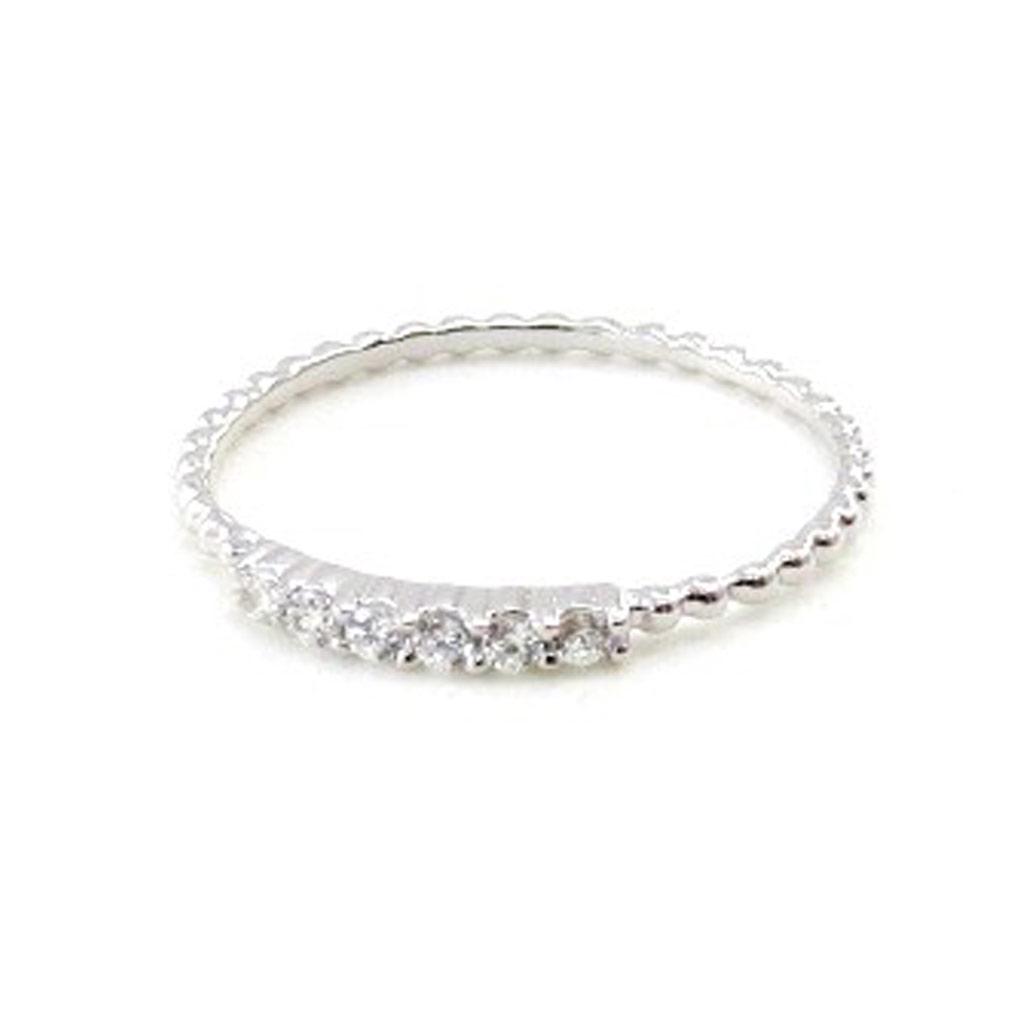 Silver Ring 'Goddess' White Silver (rhodium) - 10x1 Mm