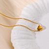 YueShi Women's Gold Heart Pendant Necklace - Trendy, Simple Fashion Chain