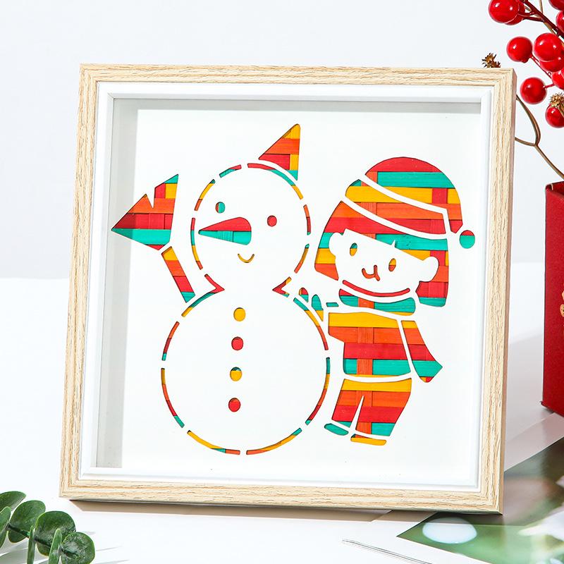 DIY Bamboo Weaving Kit: Intangible Cultural Heritage Craft for Kids & Parent-Child Activity, Perfect as a New Year's Day Photo Frame Gift.