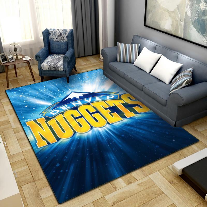 Denver Nuggets Logo Carpet Rug for Living Room Bedroom Home Sofa Decoration,Kids play Non-slip Floor Mat