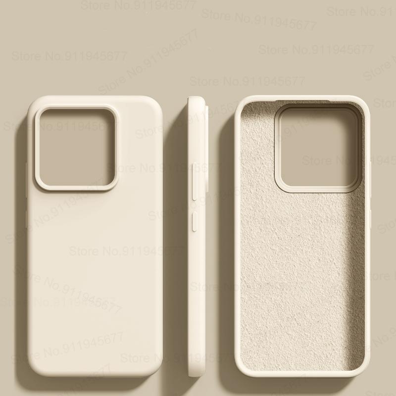 Liquid Silicone Case For Xiaomi Mi 14 Ultra 13T 13 Lite 12T 12S 11T Redmi Note 13 12 11 10 Pro Plus 5G 13C Shockproof Soft Cover
