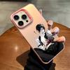 Black Butler Phone Case For iPhone 16 15 14 13 12 11 Plus Pro Max multicolor Aurora laser Shockproof Funda Cover