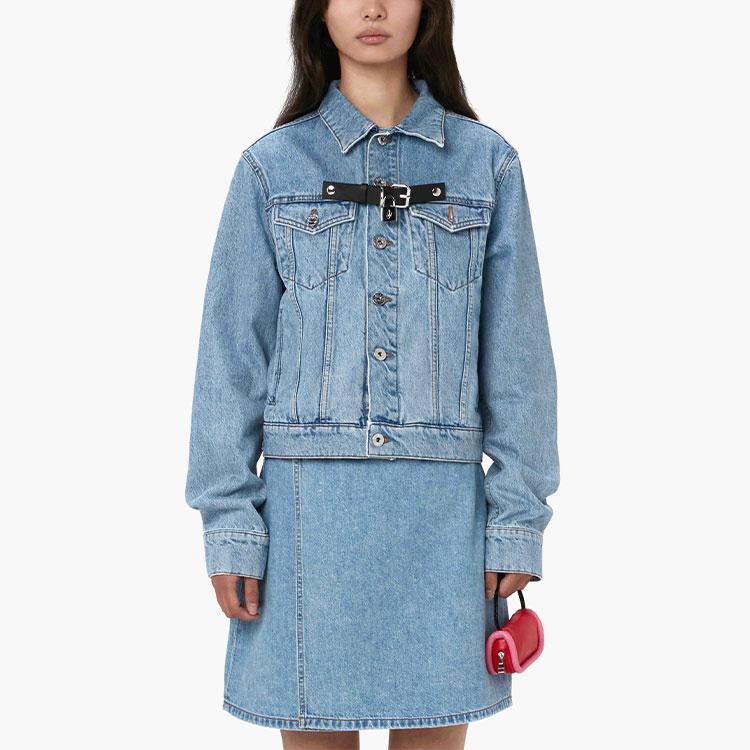JW Anderson Padlock Strap Trucker Jacket Blue Unisex Outerwear DJ0025-PG1335-804