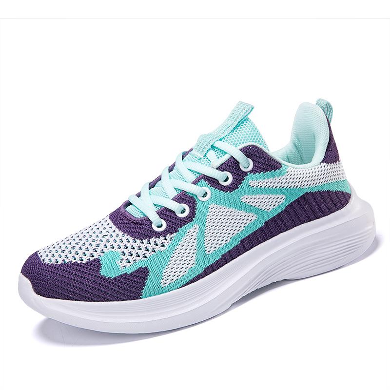 Outdoor Running Shoes Women Thick-soled Lightweight Breathable Anti-slip Shoes Women Comfortable Soft Lace-up Sports Shoes Women