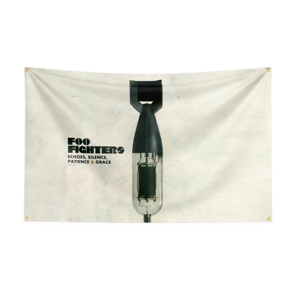F-Foo F-Fighters Flag Rock Music Band Banner HD Printing Tapestry Exhibition, Music Band Fans, Garage Decor